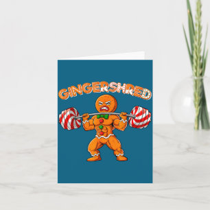 Tarjeta Hombre de jengibre divertido Gingershred gimnasio 