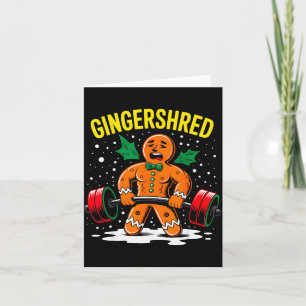 Tarjeta Hombre de jengibre divertido Gingershred gimnasio 