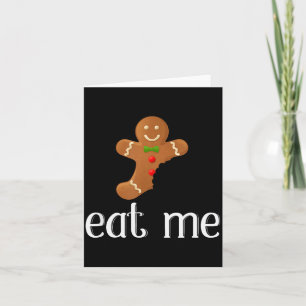 Tarjeta Hombre de Jengibre Divertido Navidad Cómete 