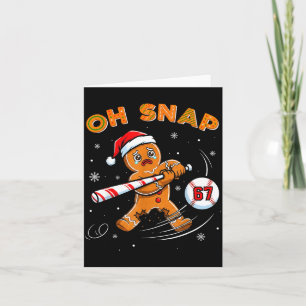 Tarjeta Hombre de jengibre divertido Oh snap 67 Meme de bé