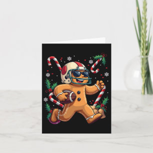 Tarjeta Hombre de jengibre jugando a Navidades de fútbol X