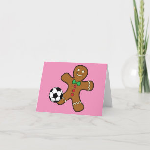 Tarjeta Hombre de Jengibre Jugando Fútbol