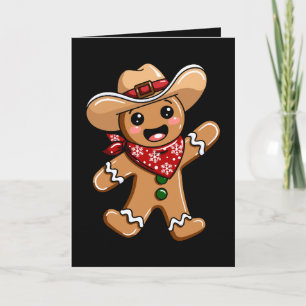 Tarjeta Hombre de jengibre sombrero de vaquero bandana Nav