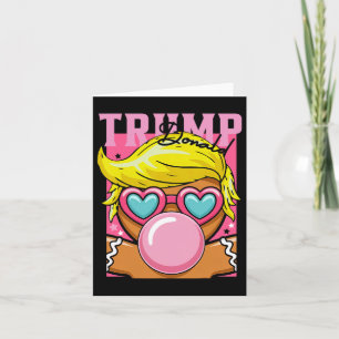 Tarjeta Hombre de Jengibre Trump Chicle Soplando Gafas Ros