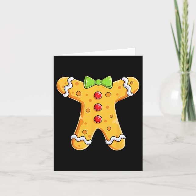 Tarjeta Hombre de pan de jengibre disfraces Navidades de H (Anverso)