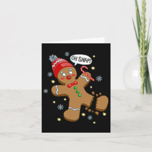 Tarjeta Hombre de pan de jengibre Oh Navidades Snap