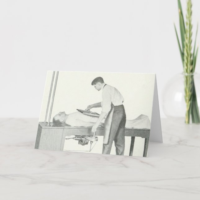 Tarjeta Hombre de rayos X vintage (Anverso)