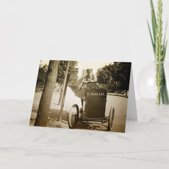 Tarjeta hombre del correo de los 1900s (Anverso)