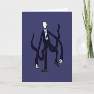 Tarjeta Hombre delgado - libro de los monstruos Halloween