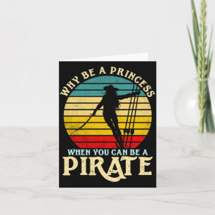 Tarjeta Hombre divertido pirata freebooter para mujeres am