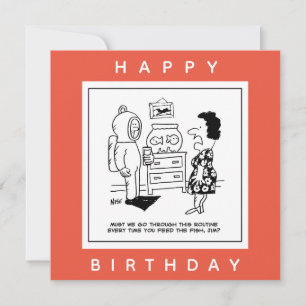 Tarjeta Hombre Dons Scuba Equipo de buceo para alimentar a