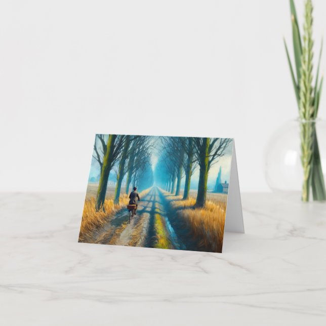 Tarjeta Hombre en bicicleta (Anverso)
