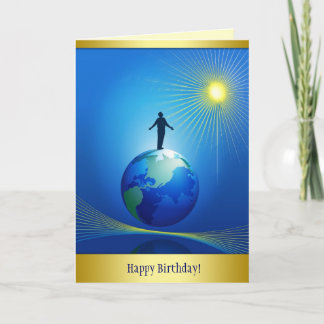 Tarjeta Hombre en el globo
