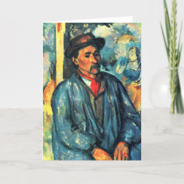 Tarjeta Hombre en un Smock azul - Paul Cezanne - c1896