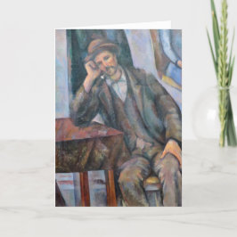 Tarjeta Hombre fumando una tubería - Paul Cezanne - c1893