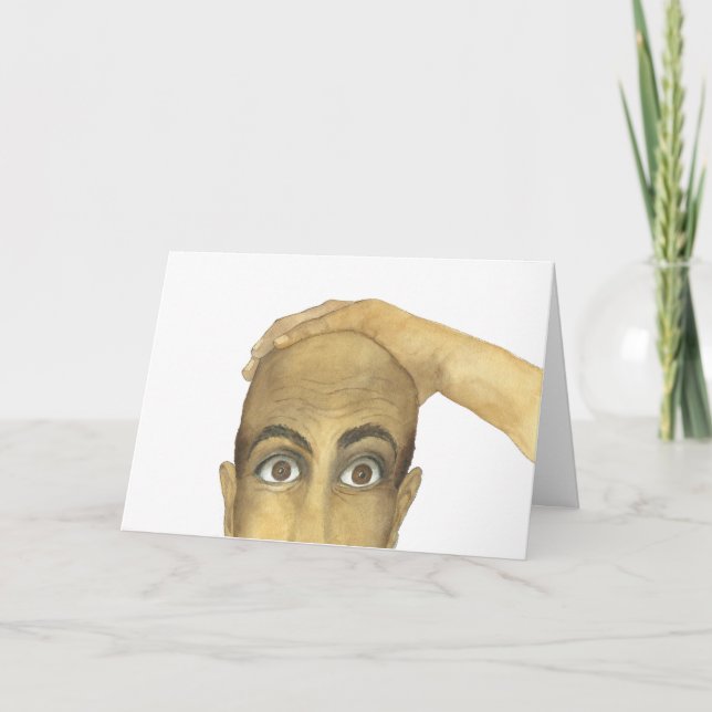 Tarjeta Hombre Gracioso Sin Cabello (Anverso)