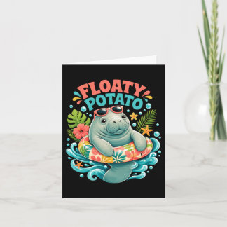 Tarjeta Hombre manatí de patata flotante Vibraciones de ve