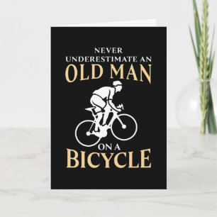 Tarjeta Hombre Mayor en una Bicicleta Regalo Divertido de 