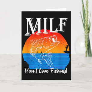 Tarjeta Hombre Me encanta la pesca divertida