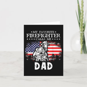 Tarjeta Hombre, mi bombero favorito me llama papá bombero
