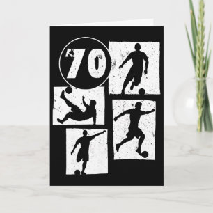 Tarjeta Hombre Mujer Jugador de Fútbol Cumpleaños 70 70 Añ