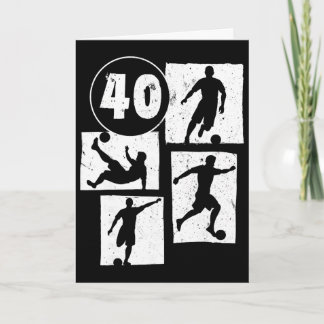 Tarjeta Hombre Mujer Jugador de Fútbol Fútbol 40 Cumpleaño