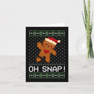 Tarjeta Hombre Oh Navidades Snap Cookie
