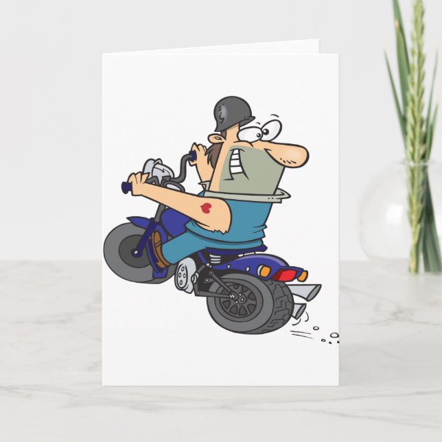 Tarjeta Hombre personalizado En Cartas De Saludo Para Moto (Anverso)