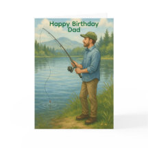 Hombre pescando Cumpleaños personalizado/Día del P
