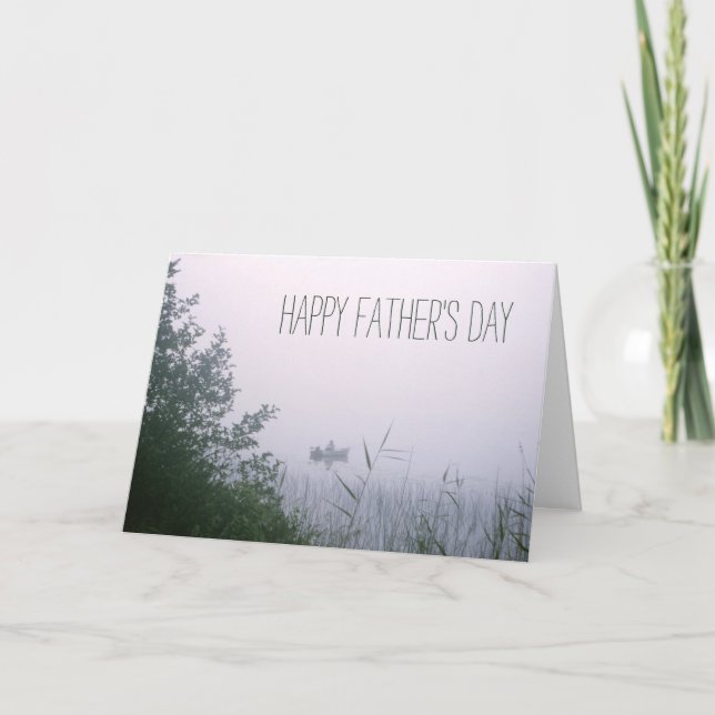 Tarjeta Hombre pescando hermosa fruta Inspiradora mañana (Anverso)