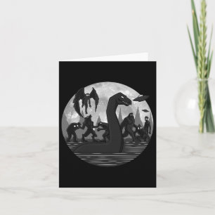 Tarjeta Hombre polilla Bigfoot Monstruo del lago Ness Alie