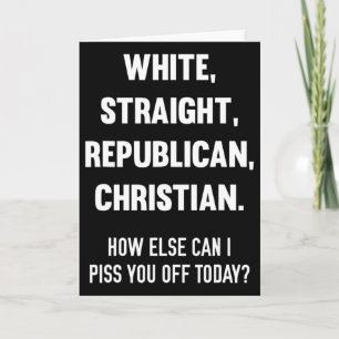 Tarjeta Hombre republicano blanco heterosexual divertido R