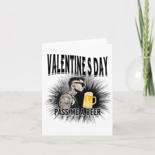 Tarjeta Hombre soltero tatuado anti San Valentín para homb