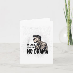 Tarjeta Hombre soltero tatuado anti San Valentín para homb