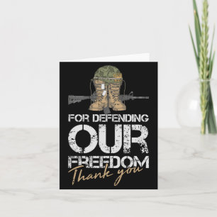 Tarjeta Hombre veterano gracias ejército soldado combate g