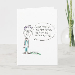 Tarjeta Hombre viejo no inteligente