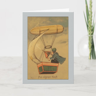 Tarjeta Hombre vintage en saludos blimp