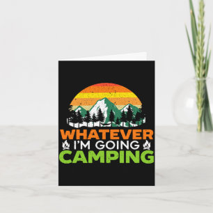 Tarjeta Hombre, voy a acampar, amante de la naturaleza
