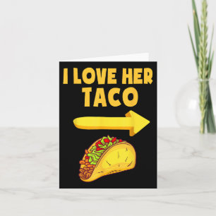 Tarjeta Hombres a los que amo su gracioso taco Pareja coin