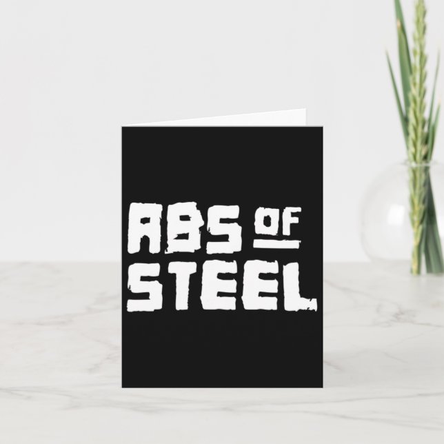 Tarjeta Hombres Abs De Gimnasio Acero Fitness Workout Body (Anverso)
