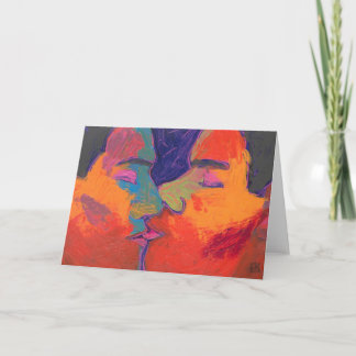 Tarjeta Hombres besándose Colorido