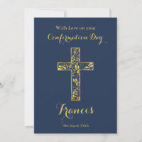 Hombres cruces de oro azules de confirmación