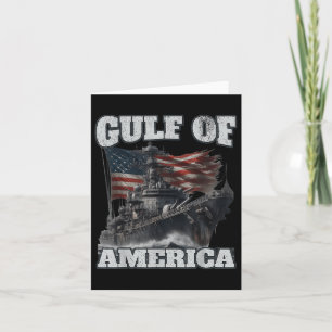 Tarjeta Hombres De Bandera De Estados Unidos En El Golfo D