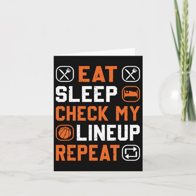 Tarjeta Hombres de Basketball revisan mi línea hacia arrib (Anverso)