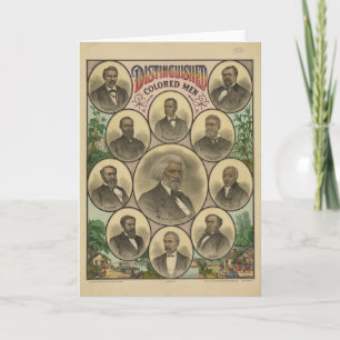 Tarjeta Hombres de colores distinguidos Frederick Douglass