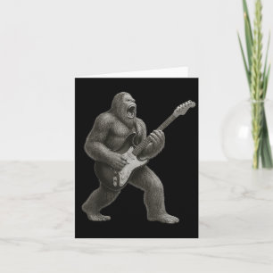 Tarjeta Hombres De Guitarra De Pie Grande Jugando Rock Y R
