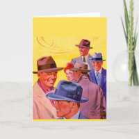 Hombres de los años 40 con sombreros