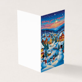 Tarjeta Hombres de nieve juguetones