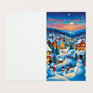 Tarjeta Hombres de nieve juguetones