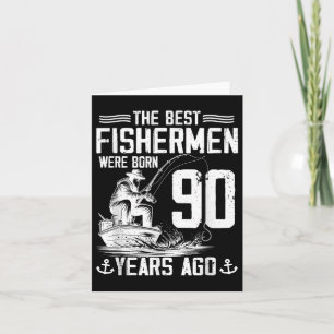 Tarjeta Hombres de Regalo de 90 años Pescador de 90 cumple